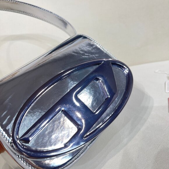 Diesel Silver Simple Brand Logo Shoulder Bag - Picture 7 of 9